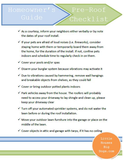 Pre-roof checklist for homeowners